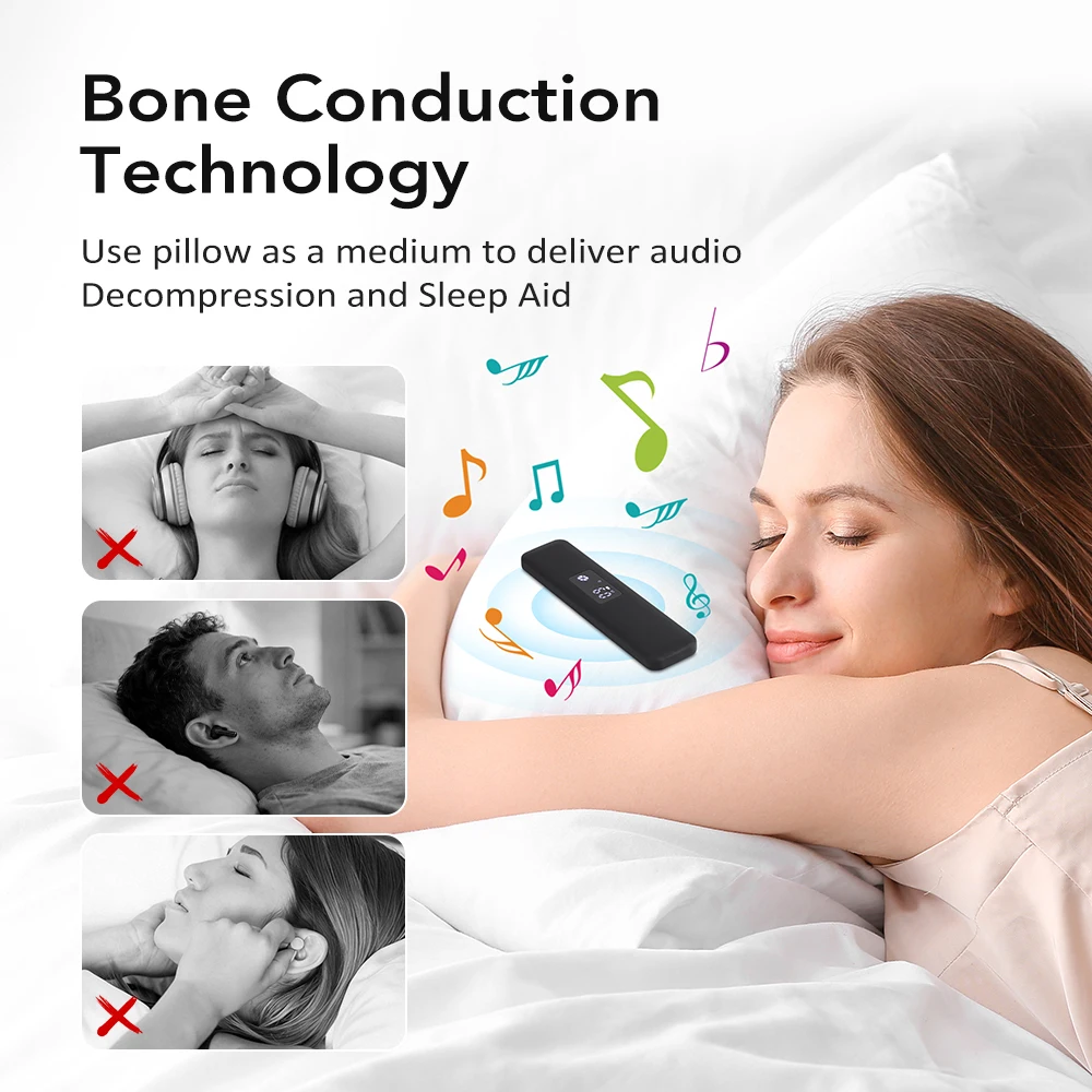 Портативный беспроводной мини-динамик для сна с костной проводимостью, устанавливаемый под подушку, с регулировкой громкости и поддержкой TF-карт
Портативный беспроводной мини-динамик для сна с костной проводимостью, устанавливаемый под подушку, с регулировкой громкости и поддержкой TF-карт
