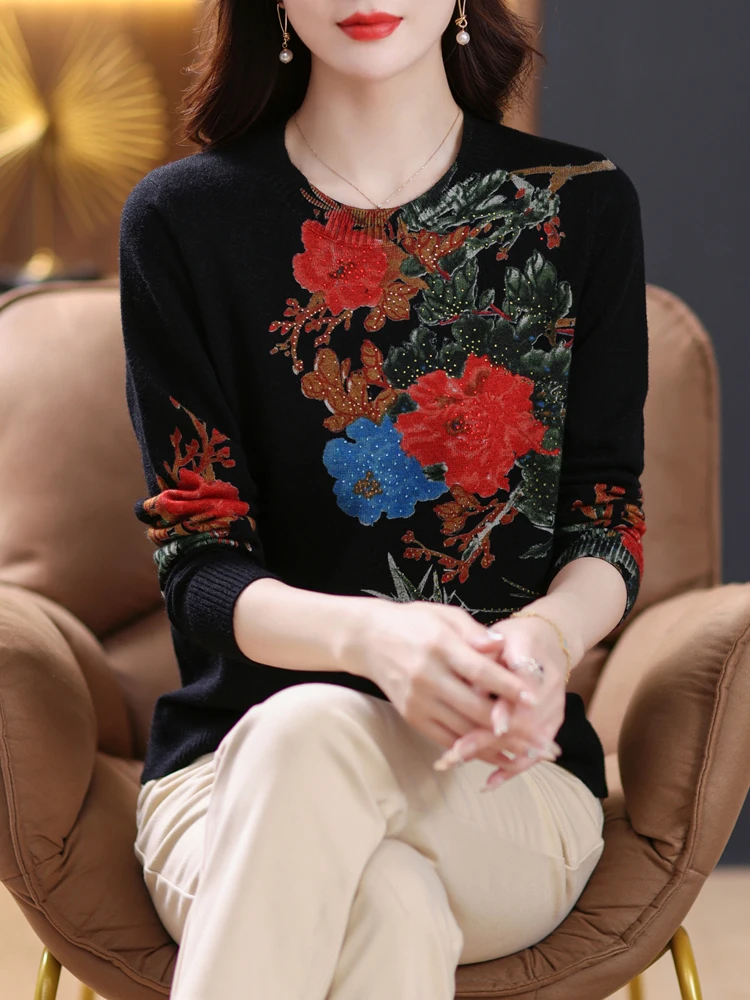 Print Sweaters Autumn Spring Soft O Neck Knit Pullover Pulls Femme Korean Fashion Casual Jumper Long Sleeve Women Sweater
Print Sweaters Autumn Spring Soft O Neck Knit Pullover Pulls Femme Korean Fashion Casual Jumper Long Sleeve Women Sweater