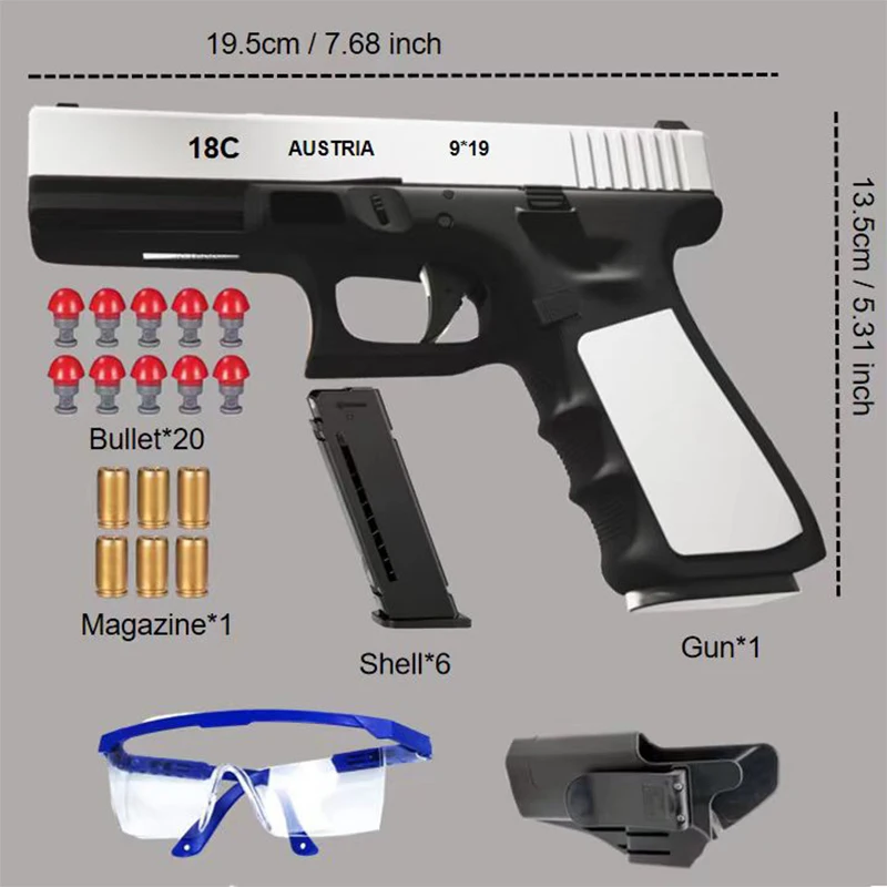 New black Glock Pistol EVA Foam Darts Bullets Gun Simulation Model Pistol Beginner Aim Train Handgun Air festival Kid gift Toy
New black Glock Pistol EVA Foam Darts Bullets Gun Simulation Model Pistol Beginner Aim Train Handgun Air festival Kid gift Toy