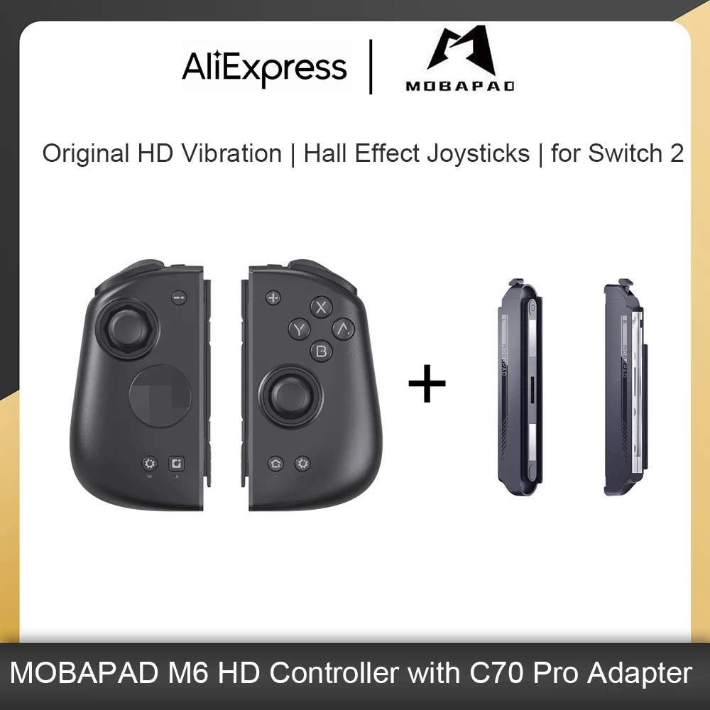 MOBAPAD M6 HD Gemini Gaming Controller with C70 Pro Adapter for Nintendo Switch 2 Hall Effect Joystick Gamepad for Switch OLED
MOBAPAD M6 HD Gemini Gaming Controller with C70 Pro Adapter for Nintendo Switch 2 Hall Effect Joystick Gamepad for Switch OLED