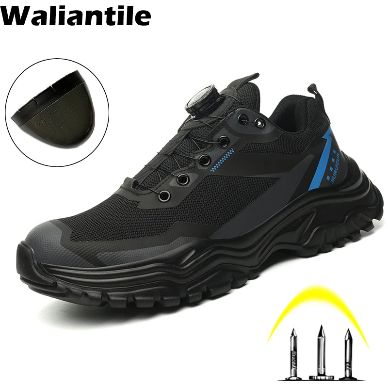 Waliantile Brand Quality Men Safety Shoes Puncture Proof Anti-smashing Industrial Work Boots Indestructible Safety Sneakers Male
Waliantile Brand Quality Men Safety Shoes Puncture Proof Anti-smashing Industrial Work Boots Indestructible Safety Sneakers Male
