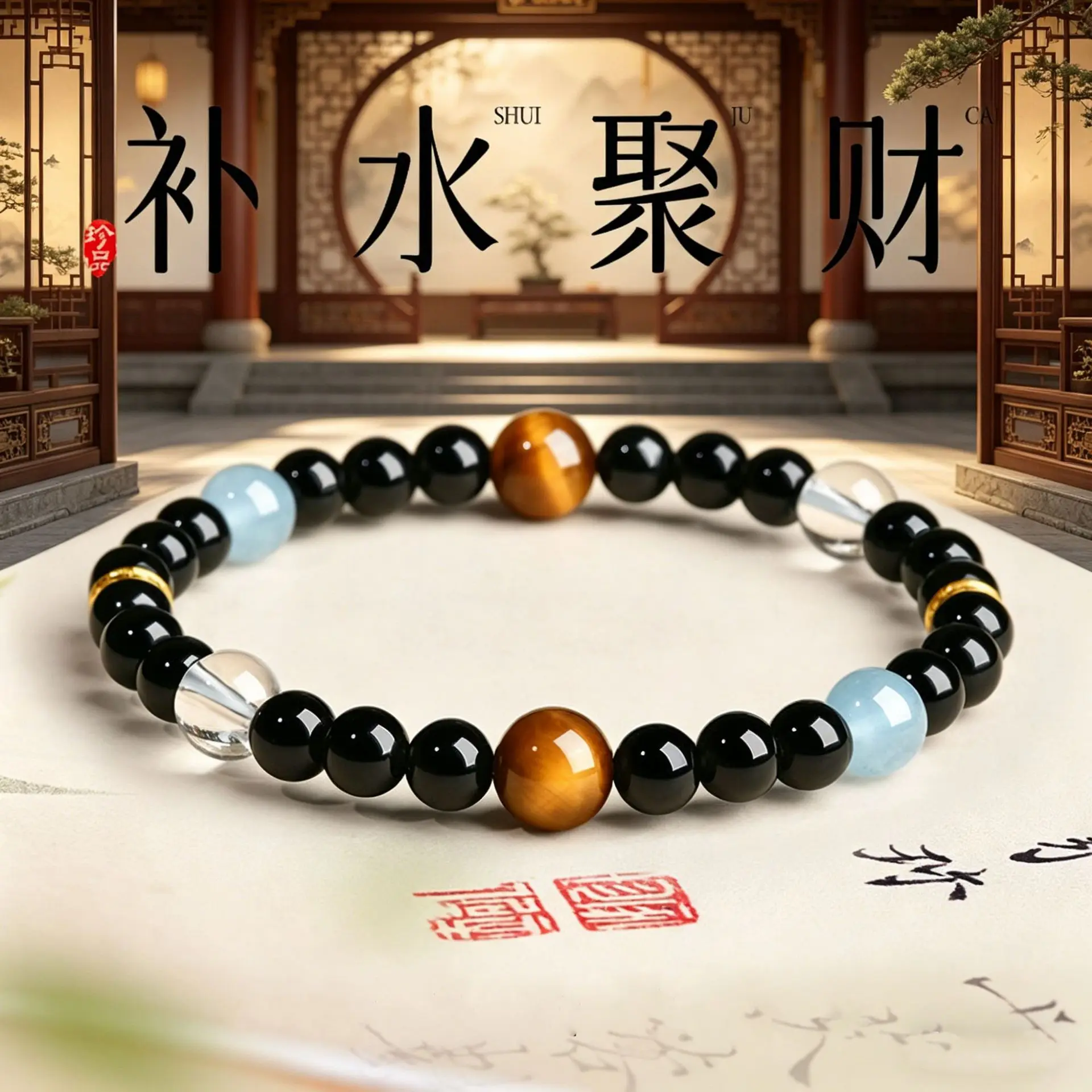 Natural Obsidian Bracelet for Women Aquamarine New Chinese Style Crystal Multi Gemstone Bracelet for Bestie Holiday Gifts
Natural Obsidian Bracelet for Women Aquamarine New Chinese Style Crystal Multi Gemstone Bracelet for Bestie Holiday Gifts
