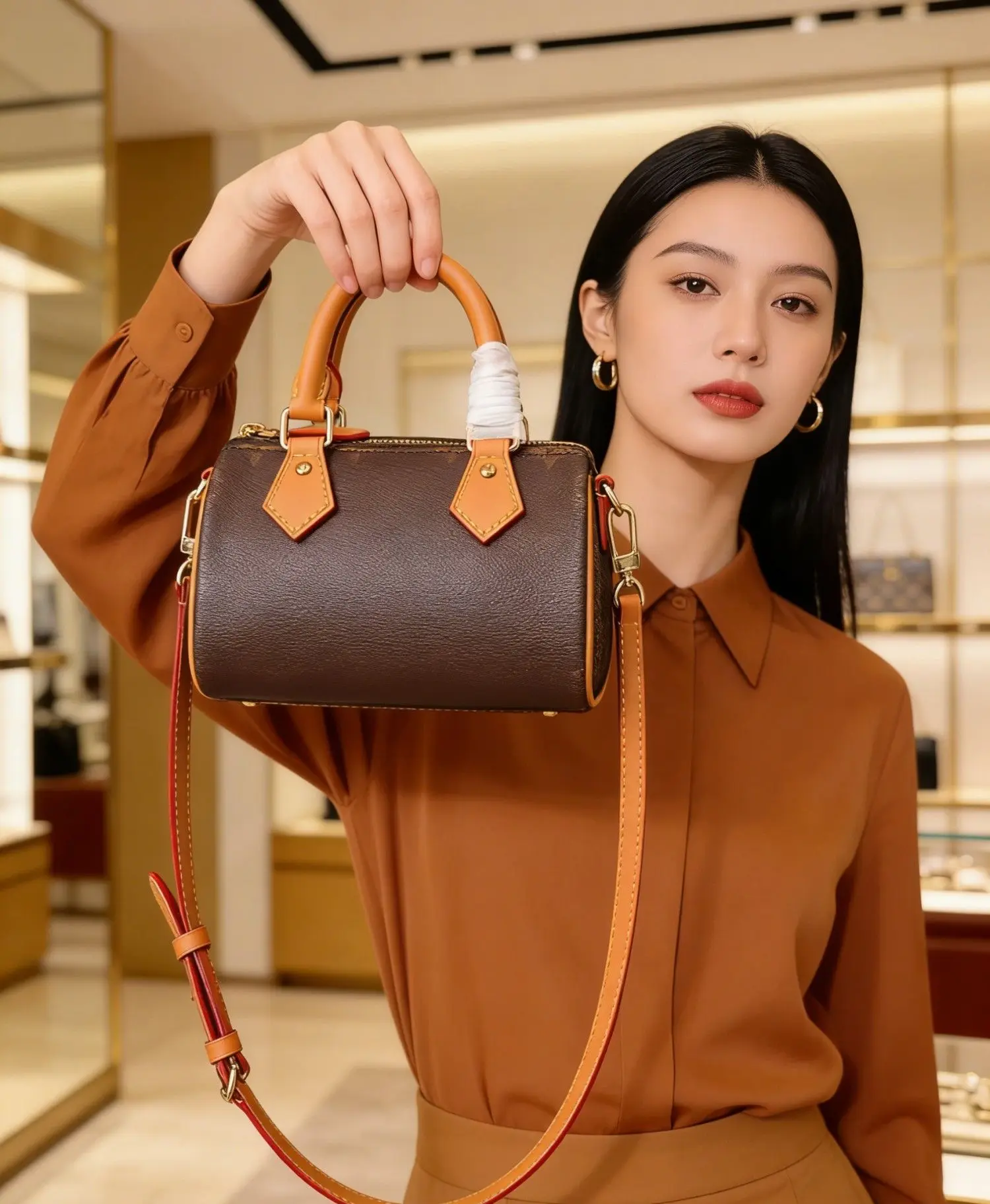Classic Dark Brown Boston Bag for Women Timeless Handbag with Top Handle and Detachable Shoulder Strap Versatile Daily Bag
Classic Dark Brown Boston Bag for Women Timeless Handbag with Top Handle and Detachable Shoulder Strap Versatile Daily Bag