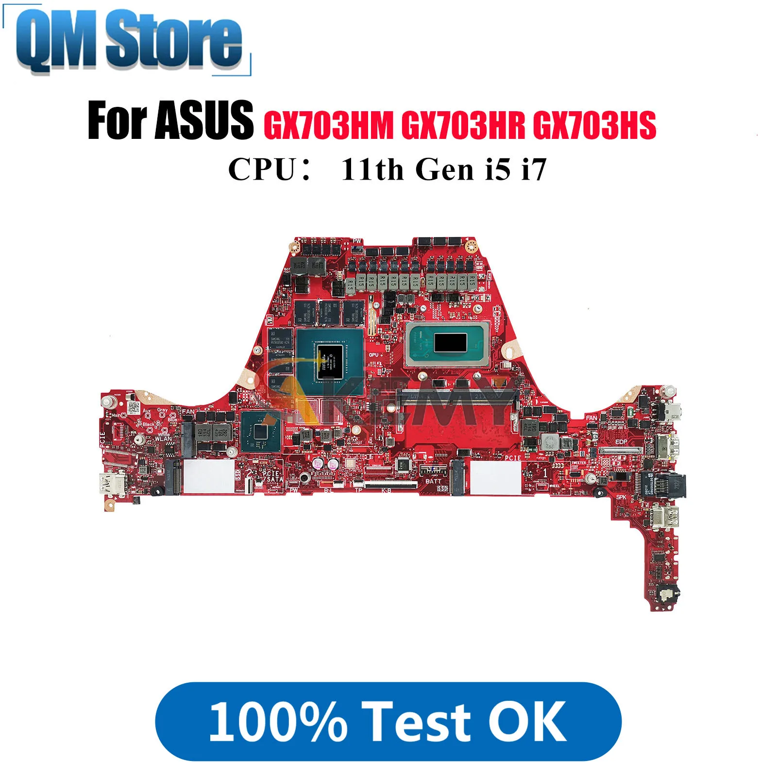 GX703HS Материнская плата для ноутбука ASUS ROG Zephyrus S GX703HS GX703 GX703HM GX703HR Материнская плата с 11-го поколения i5 i7 100% tests OK stk 
GX703HS Материнская плата для ноутбука ASUS ROG Zephyrus S GX703HS GX703 GX703HM GX703HR Материнская плата с 11-го поколения i5 i7 100% tests OK stk