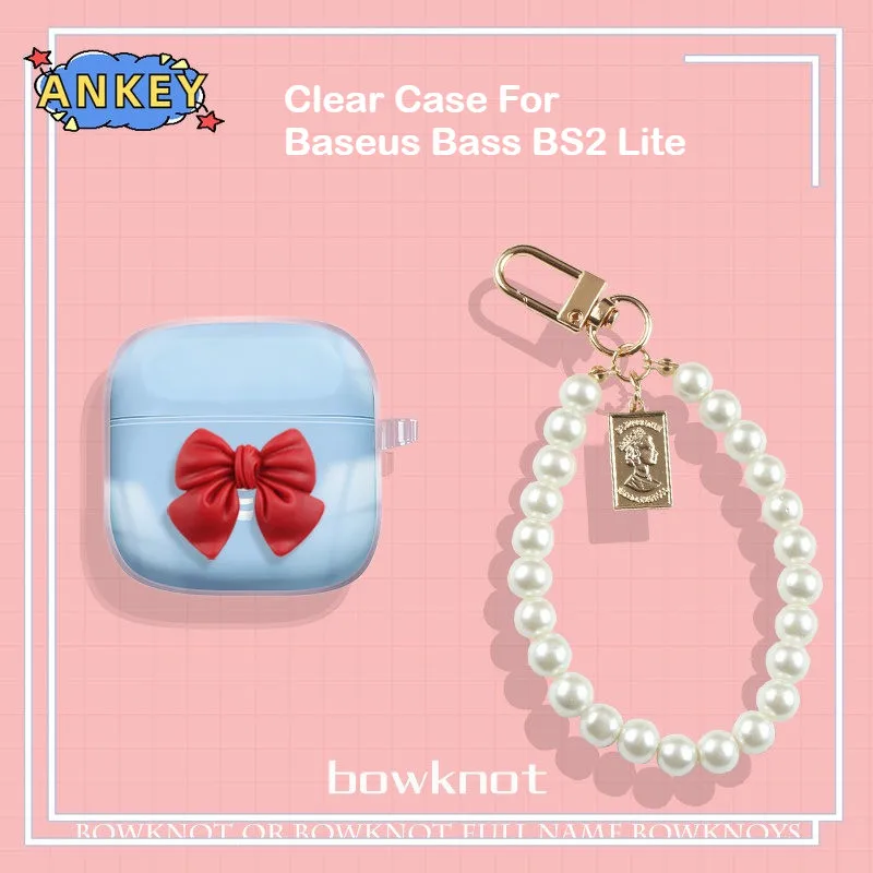 Чехол для Baseus Bass BS2 Lite с бантом, защитный прозрачный чехол из ТПУ, чехол для наушников Bluetooth, жемчужное ожерелье
Чехол для Baseus Bass BS2 Lite с бантом, защитный прозрачный чехол из ТПУ, чехол для наушников Bluetooth, жемчужное ожерелье