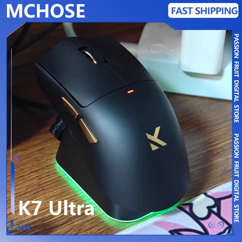 MCHOSE K7 Ultra Беспроводная трехрежимная игровая мышь 2,4G 8K Сверхнизкая задержка Легкая киберспортивная PAW3950 Магнитная зарядная база для ПК
MCHOSE K7 Ultra Беспроводная трехрежимная игровая мышь 2,4G 8K Сверхнизкая задержка Легкая киберспортивная PAW3950 Магнитная зарядная база для ПК