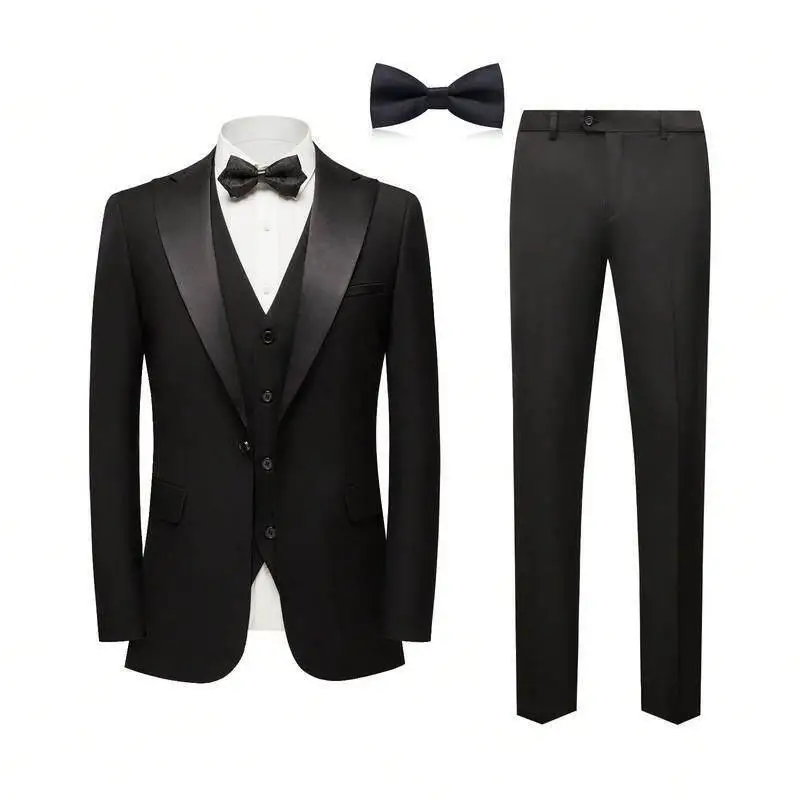 Groom's Three-Piece Suit Set T 73392 Wedding Formal Wear Standard Fit Winter Season Double Slit No Button Standard Style
Groom's Three-Piece Suit Set T 73392 Wedding Formal Wear Standard Fit Winter Season Double Slit No Button Standard Style