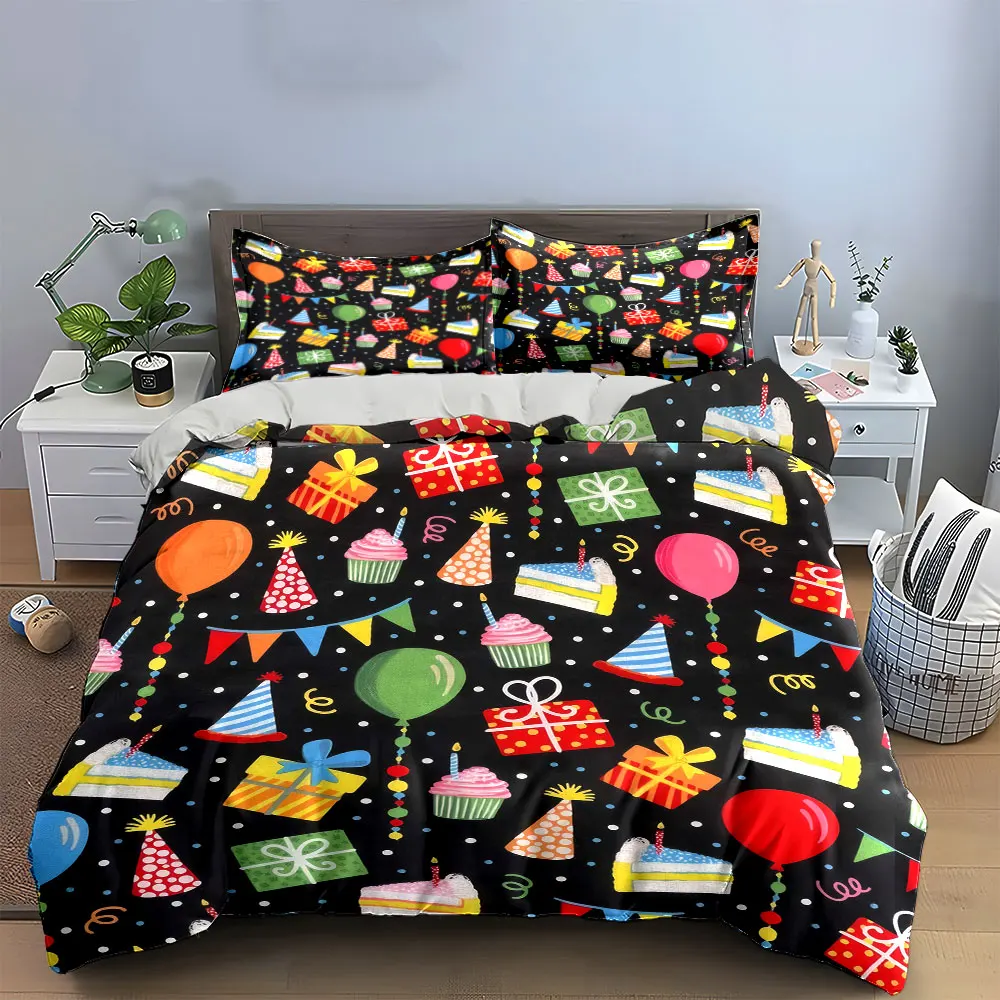 "Birthday Party Decoration Set" Soft Skin-Friendly Bedding Set Includes 1 Duvet Cover And 2 Pillowcase, Gift
"Birthday Party Decoration Set" Soft Skin-Friendly Bedding Set Includes 1 Duvet Cover And 2 Pillowcase, Gift