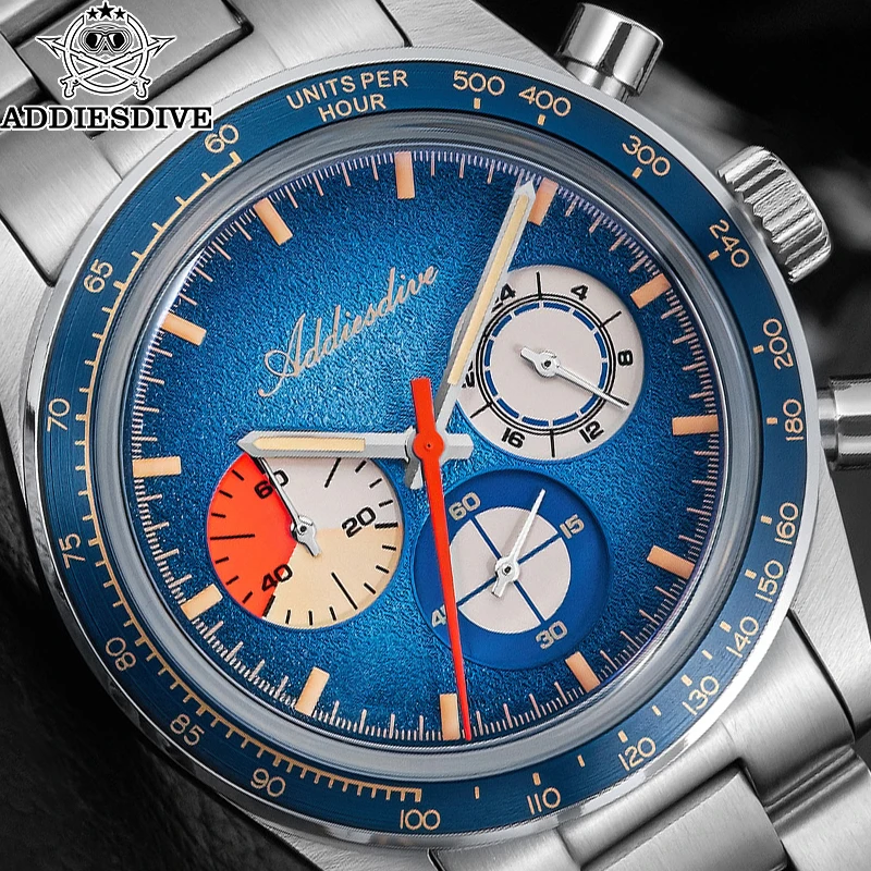 ADDIESDIVE AD2551 Luxury Men's Quartz Chronograph Watch 37mm Stainless Steel Sports Watch 100M Waterproof Luminous Dial 0S20
ADDIESDIVE AD2551 Luxury Men's Quartz Chronograph Watch 37mm Stainless Steel Sports Watch 100M Waterproof Luminous Dial 0S20