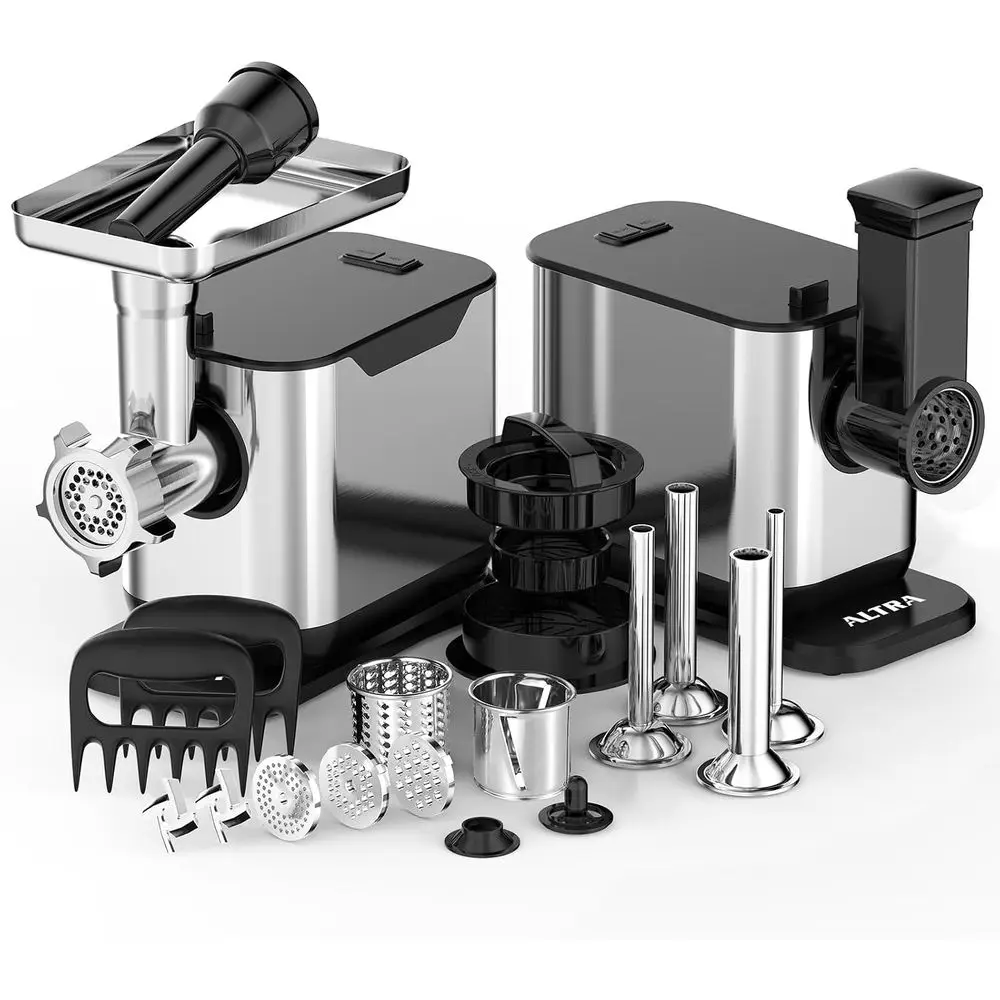 Electric Meat Grinder, 3200W Max Heavy Duty Sausage Stuer, Rotary Cheese Grater with 3 Interchangeable Blades, 2 Blades, 3 Plate
Electric Meat Grinder, 3200W Max Heavy Duty Sausage Stuer, Rotary Cheese Grater with 3 Interchangeable Blades, 2 Blades, 3 Plate