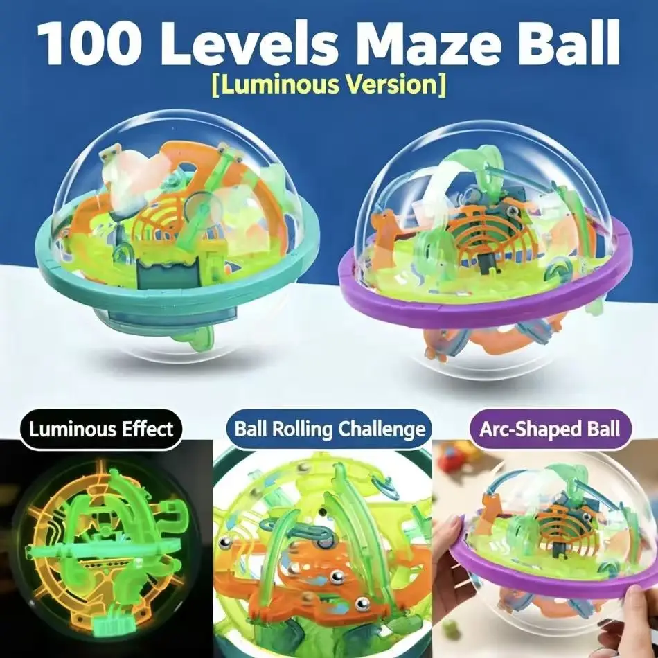 Magic 3D Maze Ball Educational Toy, Available in Two Colors, 3D Bead Design, Educational Toy to Boost Imagination and Educationa
Magic 3D Maze Ball Educational Toy, Available in Two Colors, 3D Bead Design, Educational Toy to Boost Imagination and Educationa