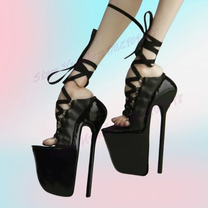 Black Cross Strap Platform Sandals Open Toe Shoes for Women Extreme Thin High Heels Sexy Lady Shoes 2024 Zapatos Para Mujere
Black Cross Strap Platform Sandals Open Toe Shoes for Women Extreme Thin High Heels Sexy Lady Shoes 2024 Zapatos Para Mujere
