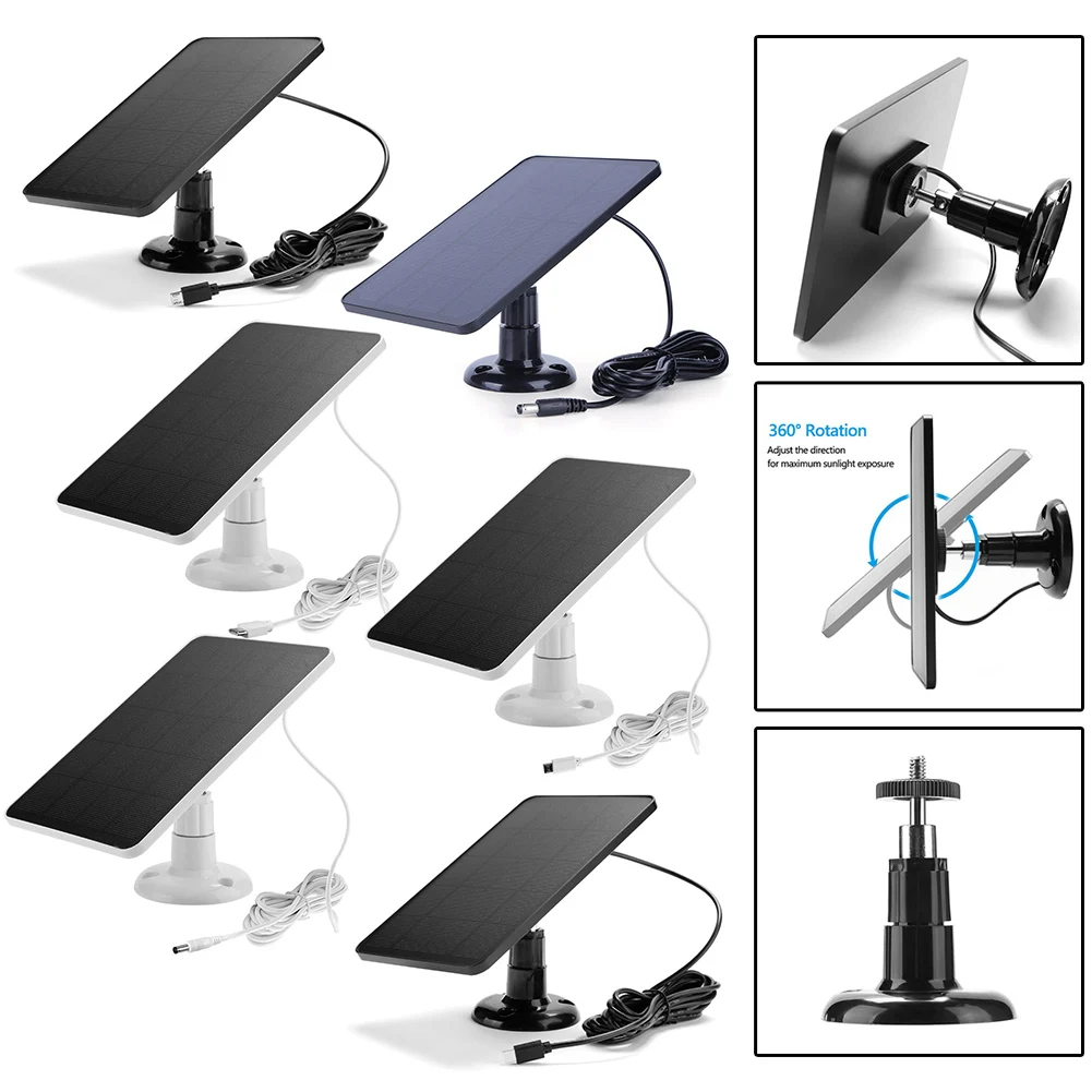 Solar Panel For Blink Camera 4W Outdoor Solar Charger With 9.84ft Cable Solar Power Panel Accessories
Solar Panel For Blink Camera 4W Outdoor Solar Charger With 9.84ft Cable Solar Power Panel Accessories