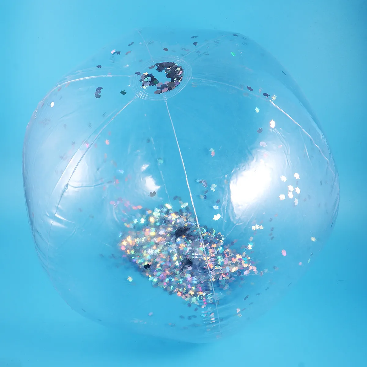 60Cm Sequin Inflatable Beach Ball Shiny Transparent Ball for Children Summer Outdoor Indoor Water Play Party Decoration Silver
60Cm Sequin Inflatable Beach Ball Shiny Transparent Ball for Children Summer Outdoor Indoor Water Play Party Decoration Silver
