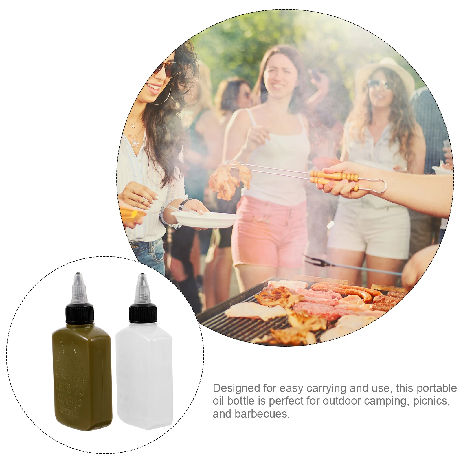 2Pcs Portable Camping Oil Bottles Green White Mini Containers Leak Proof Dispenser Soy Sauce Vinegar Storage Outdoor Dining 
2Pcs Portable Camping Oil Bottles Green White Mini Containers Leak Proof Dispenser Soy Sauce Vinegar Storage Outdoor Dining