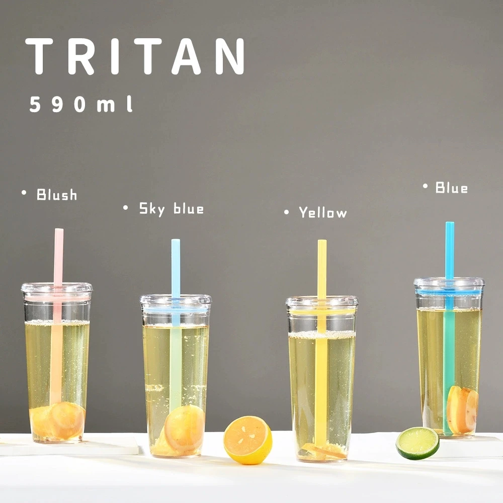 New Tritan Straw Cup 590Ml Milk Tea Cup Coffee Cup Multi Color Large Capacity Straw Cup Sports Water Cup
New Tritan Straw Cup 590Ml Milk Tea Cup Coffee Cup Multi Color Large Capacity Straw Cup Sports Water Cup