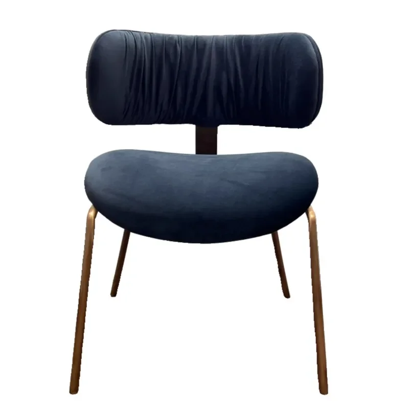 **Modern dining chair simple light luxury flannel stainless steel rose gold plated backrest Italian minimalist new high-end chai 
**Modern dining chair simple light luxury flannel stainless steel rose gold plated backrest Italian minimalist new high-end chai
