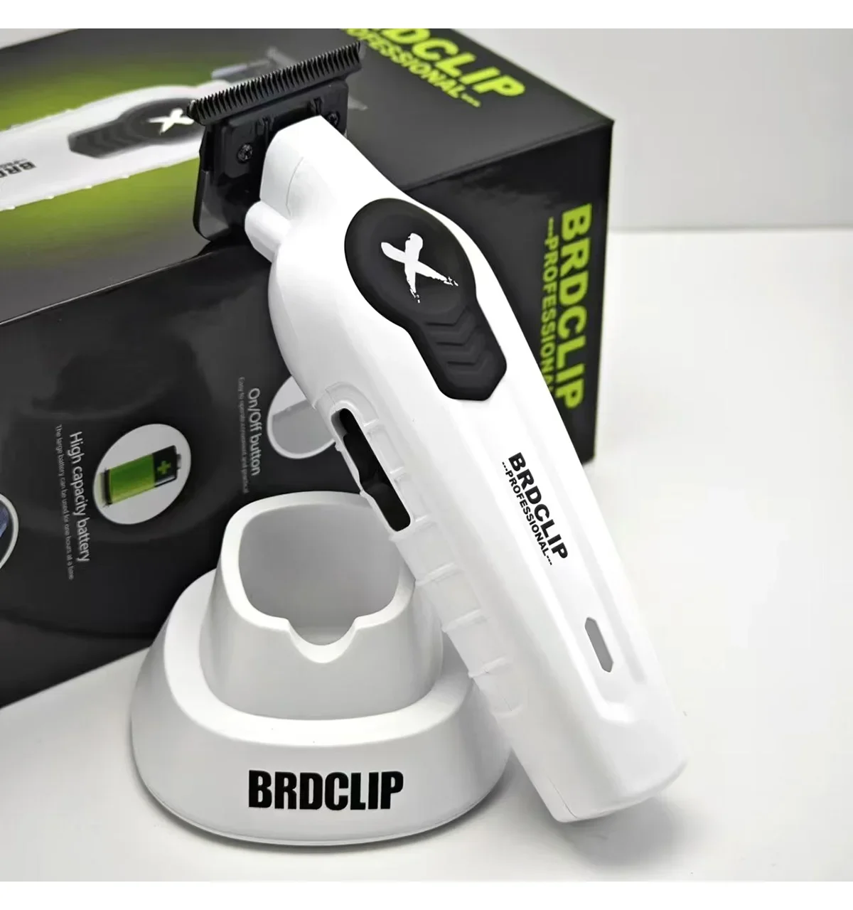 BRDCLIP X Series Professional Hair Trimmer FA1T White Gradient Carving Machine 7700RPM with Base Suitable for Men's Hair Clipper
BRDCLIP X Series Professional Hair Trimmer FA1T White Gradient Carving Machine 7700RPM with Base Suitable for Men's Hair Clipper
