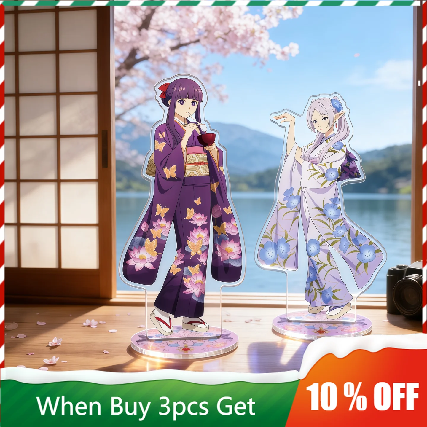 Frieren: Beyond Journey's End 3 Cangyue Grass Kimono Frieren Figurine Acrylic Stand Dress Feren Colorful Windows Standing Plate
Frieren: Beyond Journey's End 3 Cangyue Grass Kimono Frieren Figurine Acrylic Stand Dress Feren Colorful Windows Standing Plate