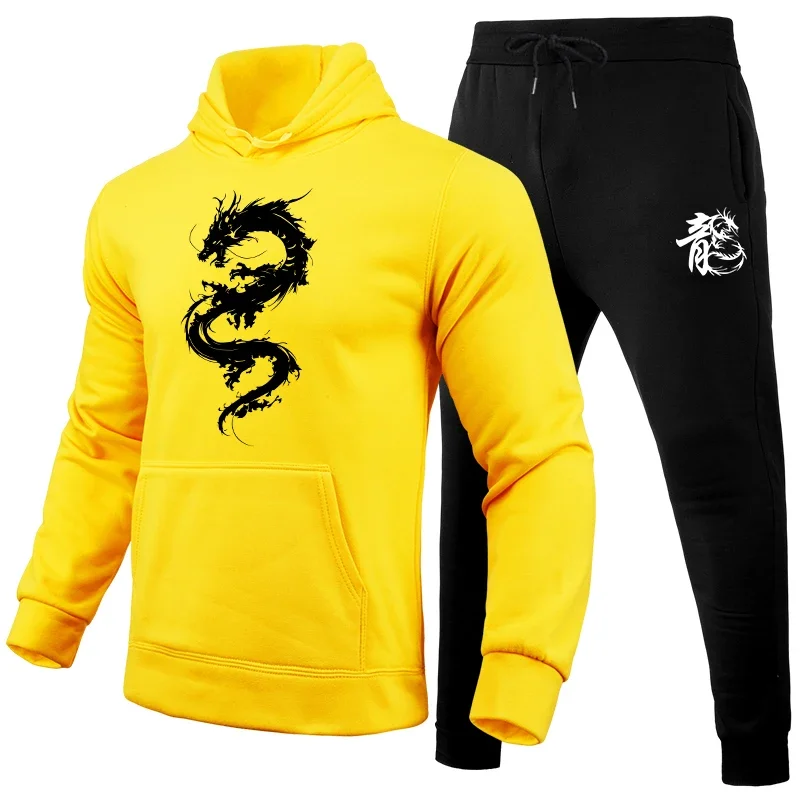 Chinese Dragon Printed Hoodies Tracksuit Gym Outfits Men Hooded Sweatshirt Jogger Pants Autumn Winter Casual Sports Jogging Suit
Chinese Dragon Printed Hoodies Tracksuit Gym Outfits Men Hooded Sweatshirt Jogger Pants Autumn Winter Casual Sports Jogging Suit