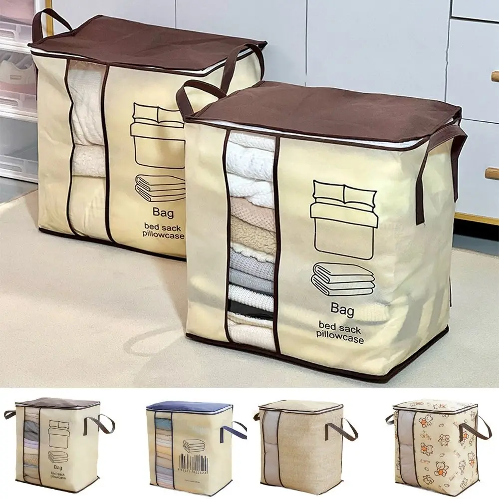 Non-Woven Fabric Futon Storage Bag Thickened Visible Clothing Sorting Organizer Large Capacity Dustproof Quilt Storage Bag
Non-Woven Fabric Futon Storage Bag Thickened Visible Clothing Sorting Organizer Large Capacity Dustproof Quilt Storage Bag