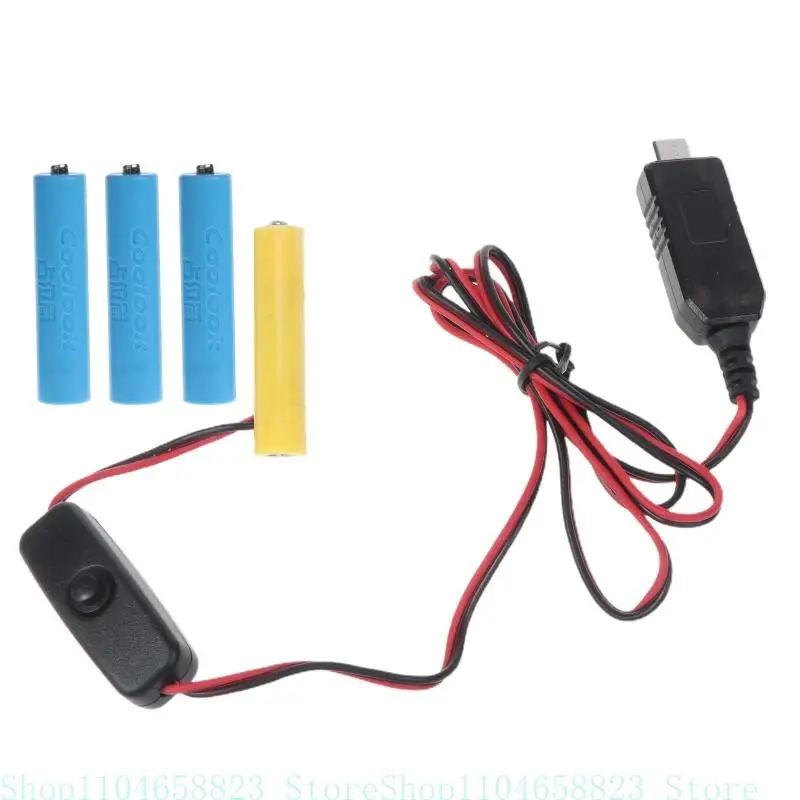 USB C Power Converter for DC Battery with Switch Replace 4pcs 1.5V AAA for LED Light Radio Electronic T
USB C Power Converter for DC Battery with Switch Replace 4pcs 1.5V AAA for LED Light Radio Electronic T