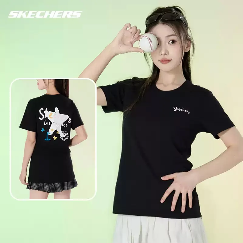 Skechers Knitted Short-Sleeved Summer New Style Women's Official Flagship Soft-Fitting Black T-Shirt P225W303-03K8
Skechers Knitted Short-Sleeved Summer New Style Women's Official Flagship Soft-Fitting Black T-Shirt P225W303-03K8