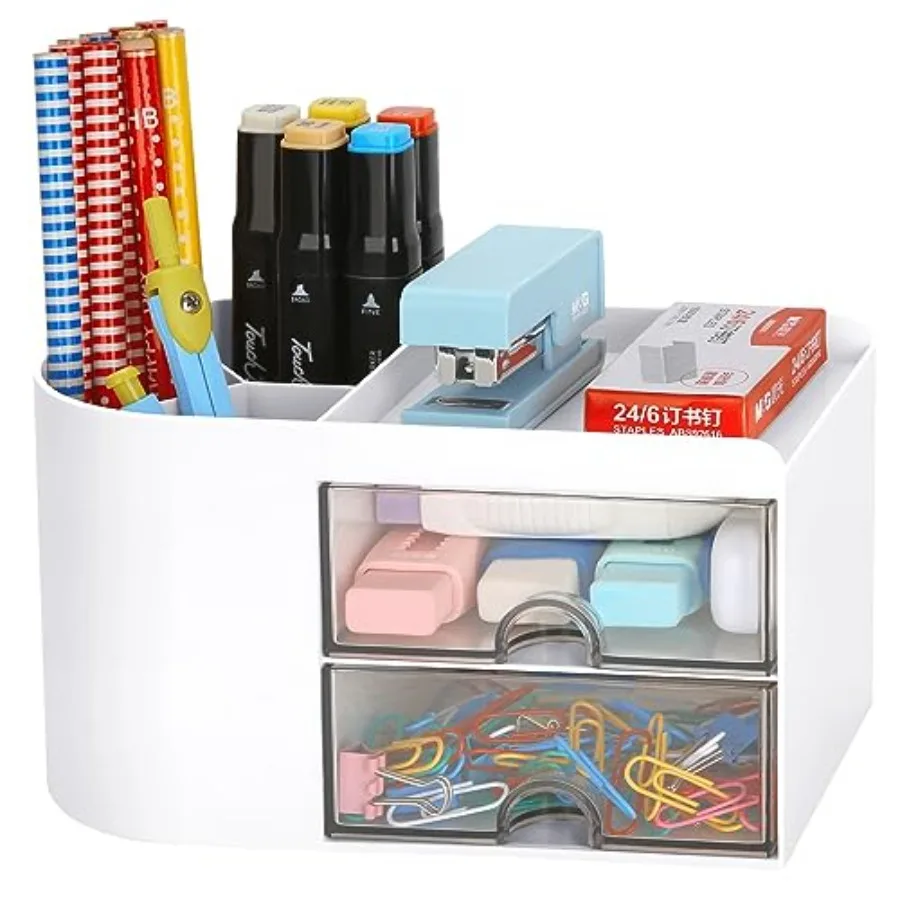 Desk Organizer Office Supplies Caddy with Pencil Holder and Drawer for Desktop Accessories, Business Card/Pen/Pencil/Mobile Pho
Desk Organizer Office Supplies Caddy with Pencil Holder and Drawer for Desktop Accessories, Business Card/Pen/Pencil/Mobile Pho