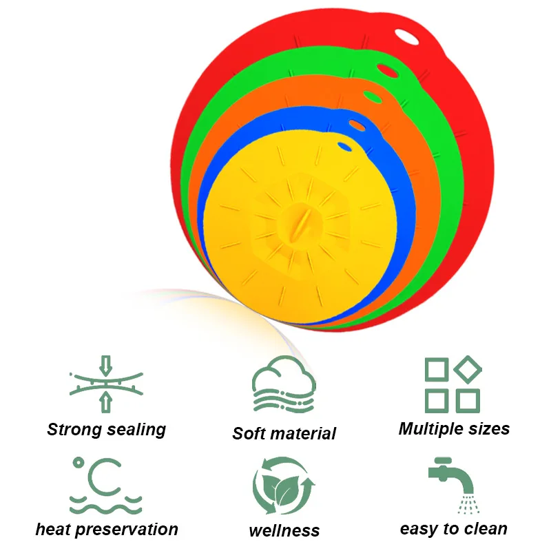 5-piece Set Of Silicone Preservation Cover In Stock High Temperature Resistant And Easy To Clean Silicone Sealing Cover
5-piece Set Of Silicone Preservation Cover In Stock High Temperature Resistant And Easy To Clean Silicone Sealing Cover