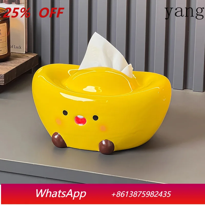 CX Yuanbao Lucky Tissue Box Household Living Room Coffee Table Ceramic Carton
CX Yuanbao Lucky Tissue Box Household Living Room Coffee Table Ceramic Carton