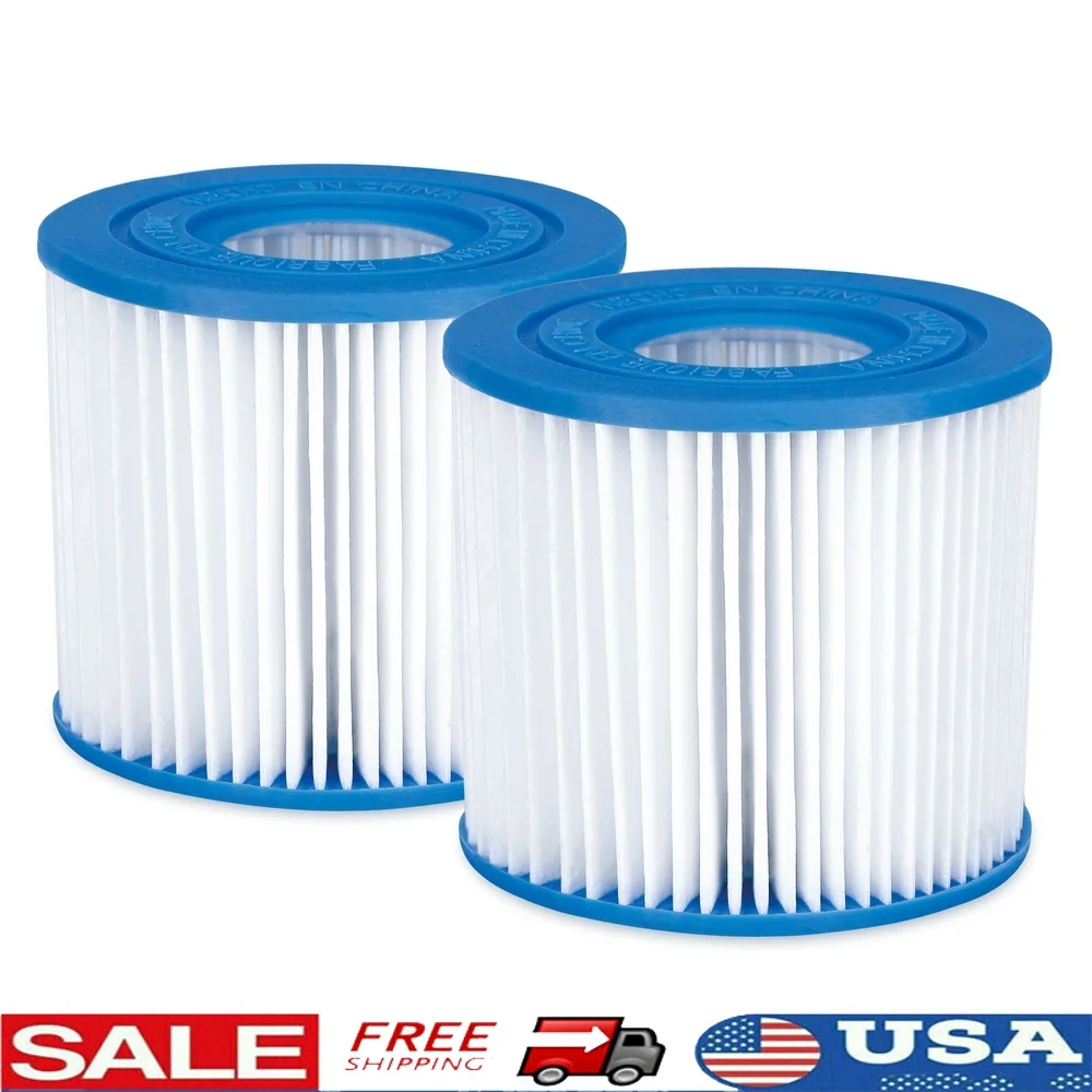 Type D Pool Filter Cartridge 2-Pack Heavy Duty Ultra-Fine Pleated Paper Clean Sparkling Water Replacement Every 2 Weeks
Type D Pool Filter Cartridge 2-Pack Heavy Duty Ultra-Fine Pleated Paper Clean Sparkling Water Replacement Every 2 Weeks