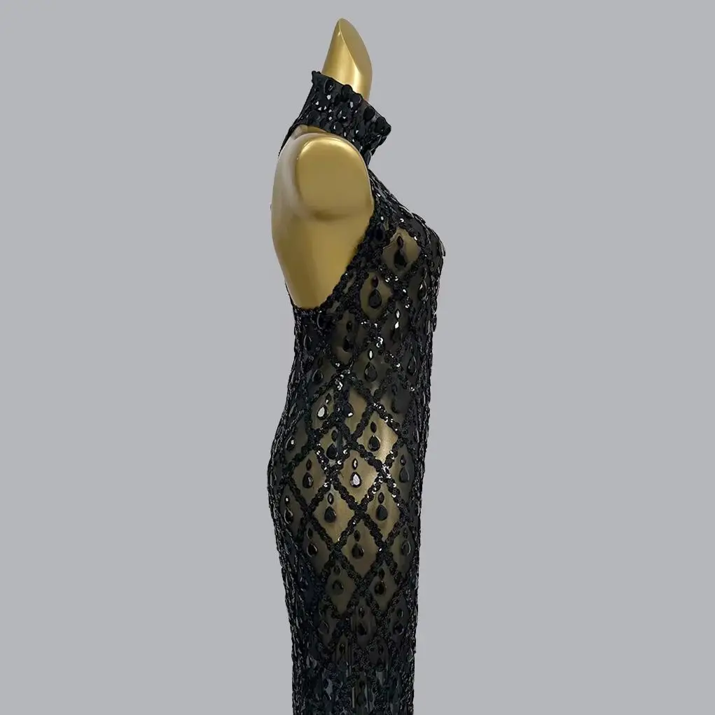 Sparkly Rhinestone Backless Evening Dress Sheer Mesh Gown Cocktail Dinner Party Maxi Dress Party Queen Photograph Wear for Women
Sparkly Rhinestone Backless Evening Dress Sheer Mesh Gown Cocktail Dinner Party Maxi Dress Party Queen Photograph Wear for Women