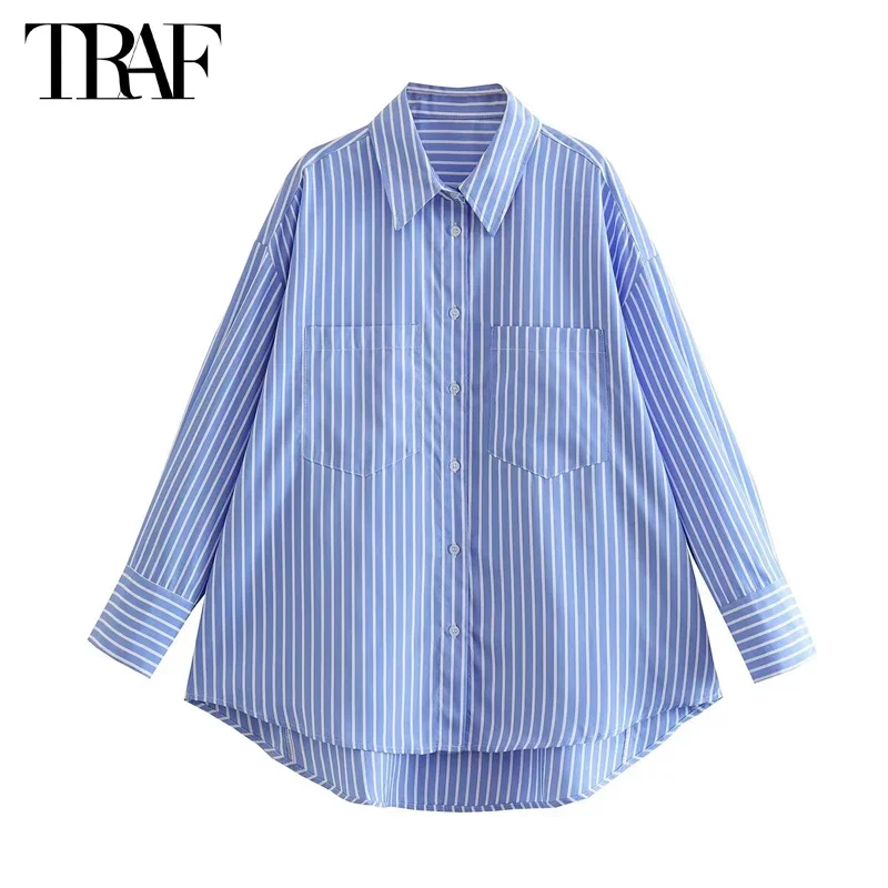 New Striped Oversized Shirt Women Summer Casual Shirts and Blouses for Women Button up Female Shirt Long Sleeve Ladies Tops
New Striped Oversized Shirt Women Summer Casual Shirts and Blouses for Women Button up Female Shirt Long Sleeve Ladies Tops