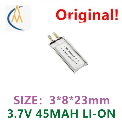 Ультратонкий полимерный литиевый аккумулятор Bao 300823, 45 мАч, 3,7 в, Bluetooth-наушники с аккумулятором, литиевая батарея
Ультратонкий полимерный литиевый аккумулятор Bao 300823, 45 мАч, 3,7 в, Bluetooth-наушники с аккумулятором, литиевая батарея