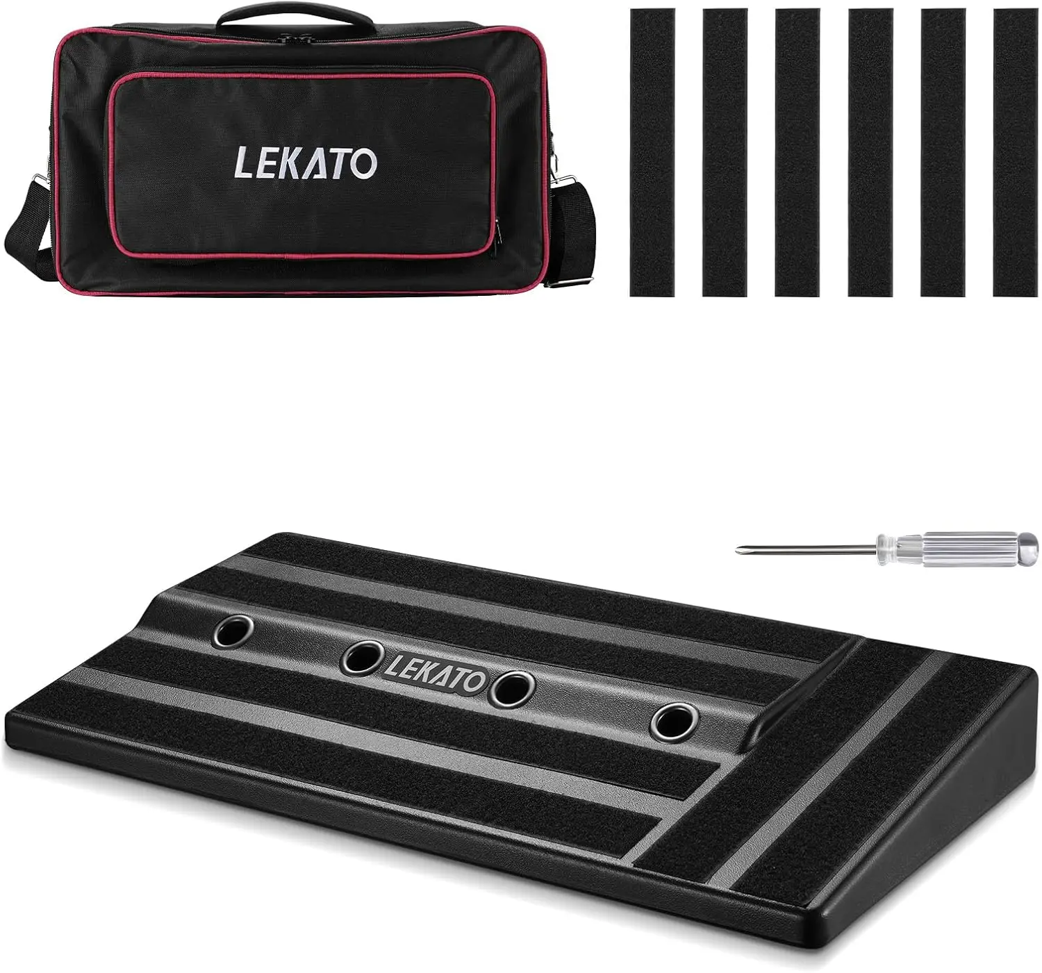 19.7"x10"x2.4" Guitar Pedal Board with Power Supply Compartment, Carry Bag & Mounting Tape
19.7"x10"x2.4" Guitar Pedal Board with Power Supply Compartment, Carry Bag & Mounting Tape