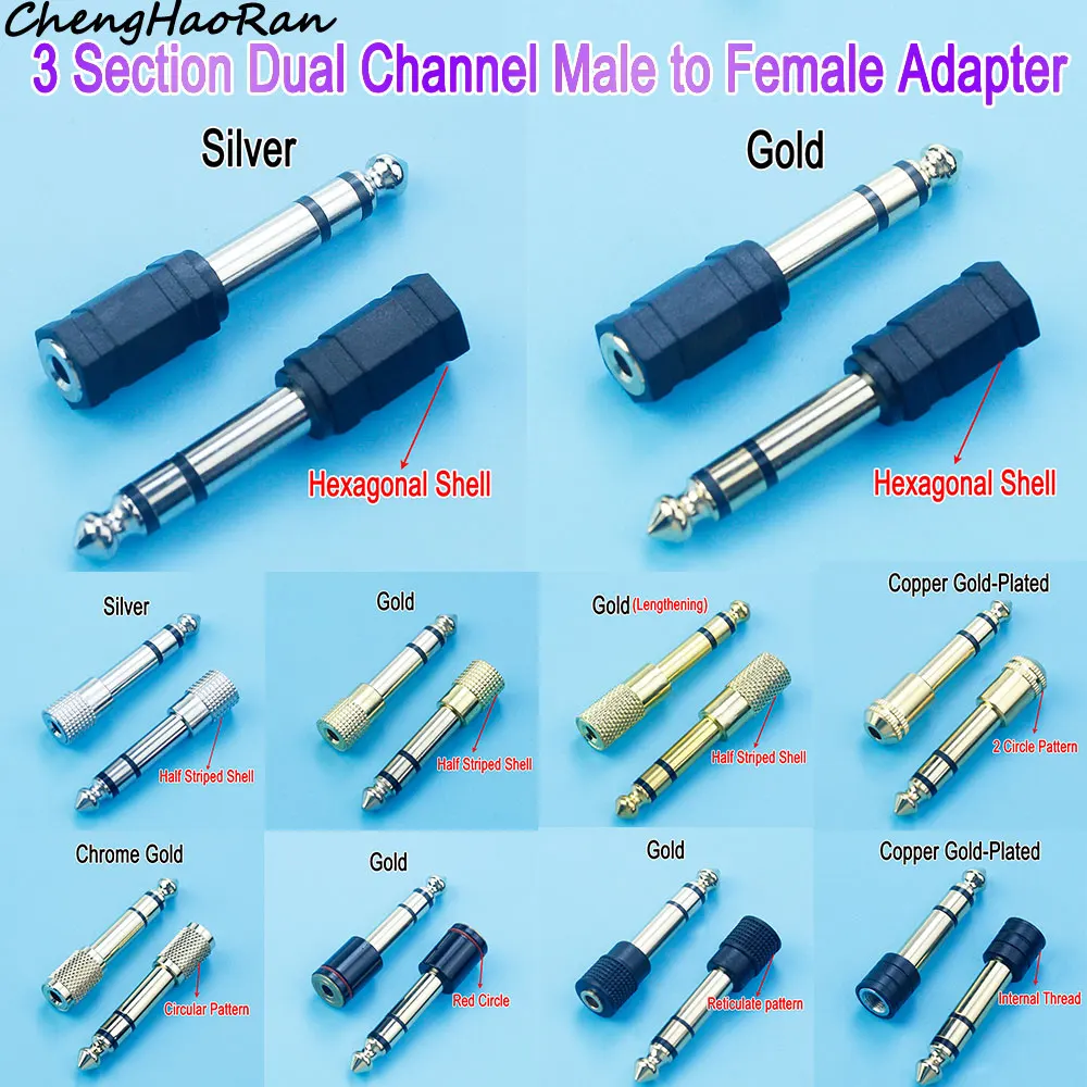 2 PCS 3 Section Dual Channel Headphone Audio Adapter Amplifier Jacks 6.35mm Male To 3.5mm Female Straight Head Converter
2 PCS 3 Section Dual Channel Headphone Audio Adapter Amplifier Jacks 6.35mm Male To 3.5mm Female Straight Head Converter