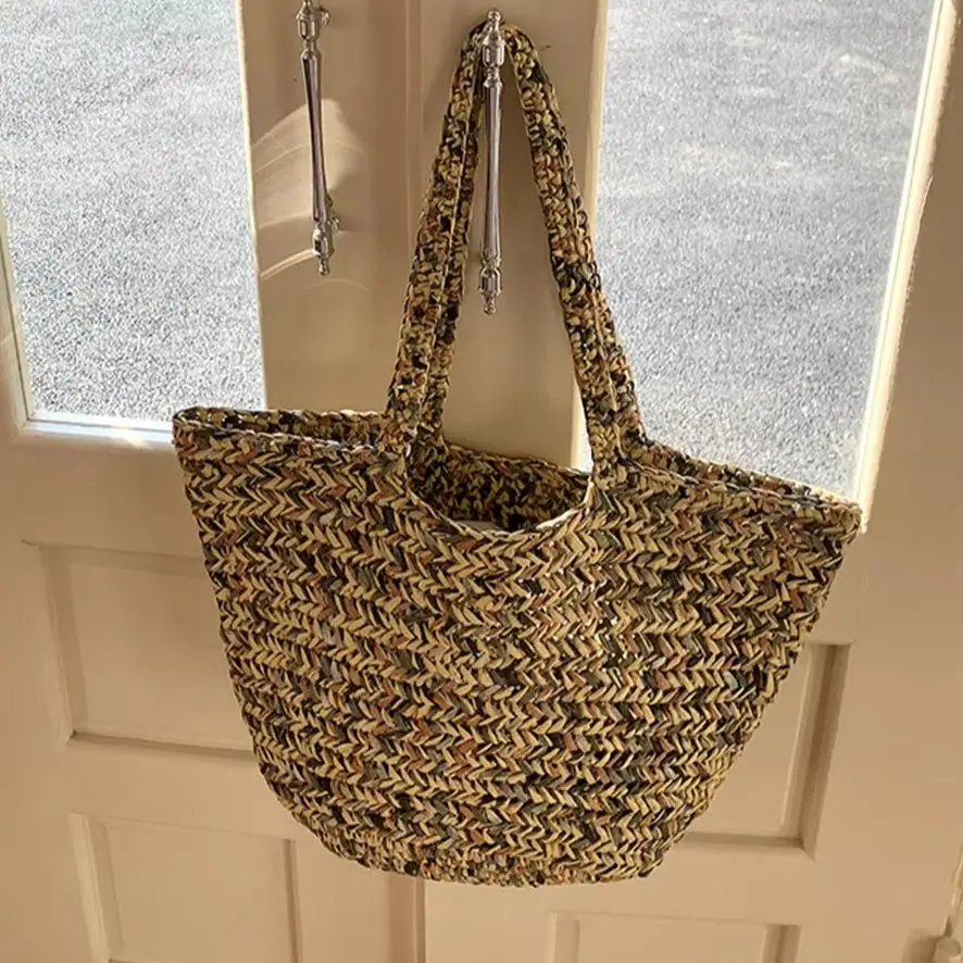 2026 Fashion Summer Handmade Straw Shoulder Bag Large Capacity Woven Tote Beach Bags For Women
2026 Fashion Summer Handmade Straw Shoulder Bag Large Capacity Woven Tote Beach Bags For Women