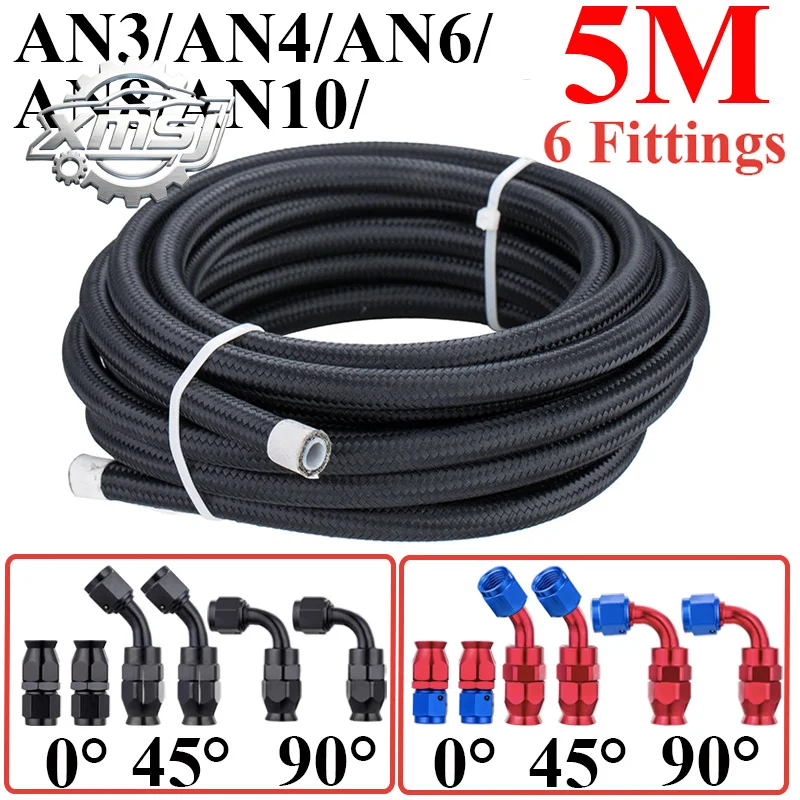 Manguera combustible nailon PTFE AN3 AN4 AN6 AN8 AN10 E85 5M, manguera enfriamiento Gas y aceite para coche, tubo tubería
Manguera combustible nailon PTFE AN3 AN4 AN6 AN8 AN10 E85 5M, manguera enfriamiento Gas y aceite para coche, tubo tubería