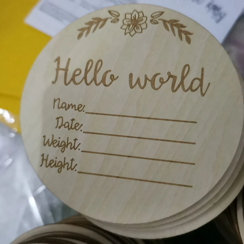 20pcs Hello World Baby Sign Wood Disc Name Plaque Child Announcement New Baby Shower Celebration Of Newborn
20pcs Hello World Baby Sign Wood Disc Name Plaque Child Announcement New Baby Shower Celebration Of Newborn