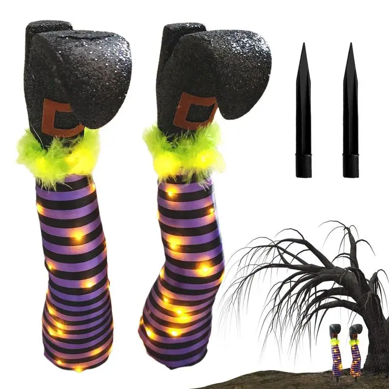 Witch Legs Stakes Halloween Evil Witch Legs Props Reusable Vivid Halloween Legs With Lights Party Decoration For Bedrooms Lawns
Witch Legs Stakes Halloween Evil Witch Legs Props Reusable Vivid Halloween Legs With Lights Party Decoration For Bedrooms Lawns