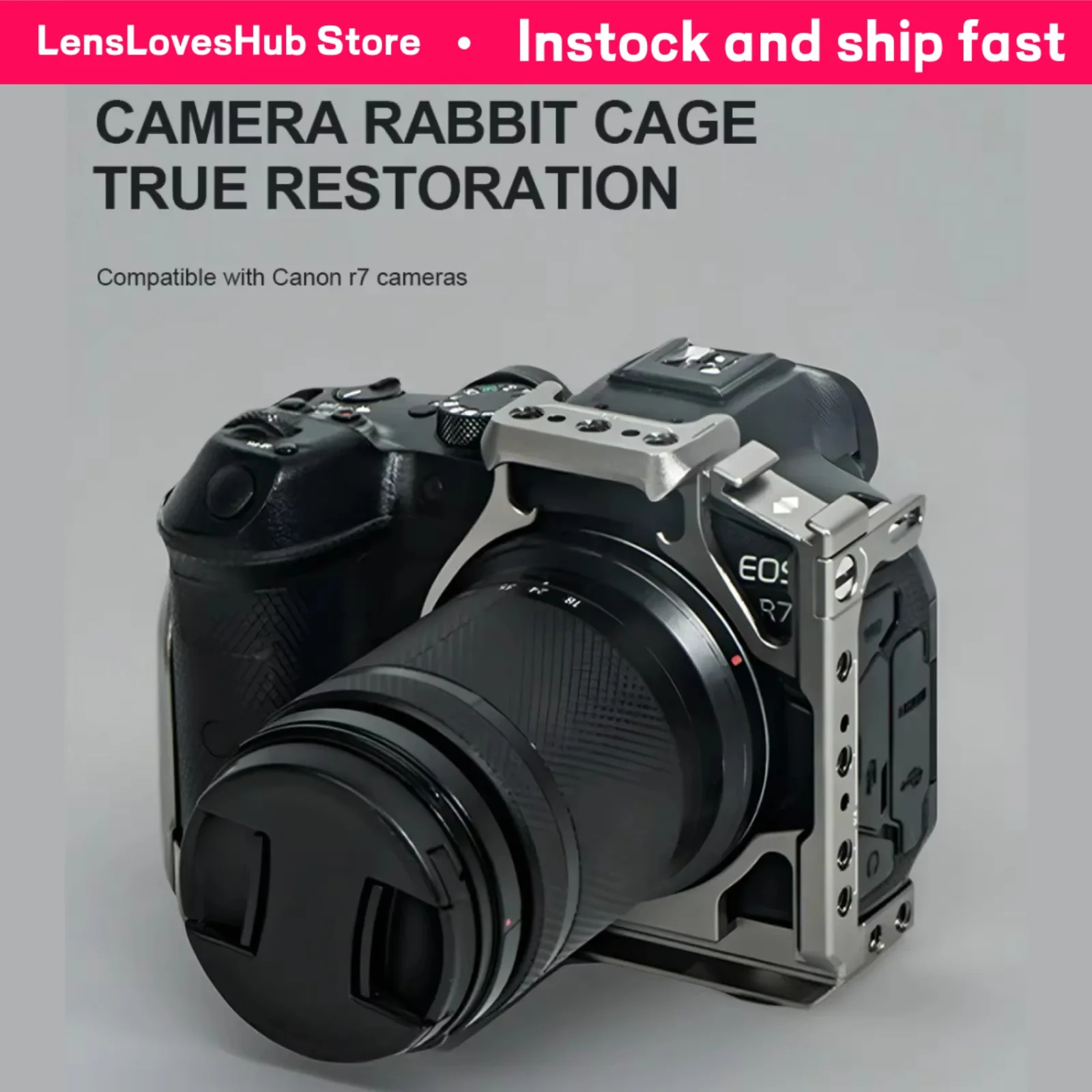 Клетка для камеры YANZUO из алюминиевого сплава для Canon R7, защитная рамка-стабилизатор, 2-точечное крепление, быстросъемный кронштейн, металлический
Клетка для камеры YANZUO из алюминиевого сплава для Canon R7, защитная рамка-стабилизатор, 2-точечное крепление, быстросъемный кронштейн, металлический