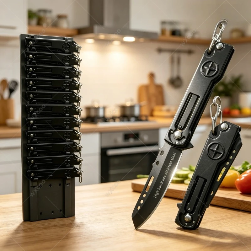 WXCOO Stainless Steel Mini Sharp Fruit Knife Compact Folded Comes with A Keychain Making It Perfect for Family Trips
WXCOO Stainless Steel Mini Sharp Fruit Knife Compact Folded Comes with A Keychain Making It Perfect for Family Trips