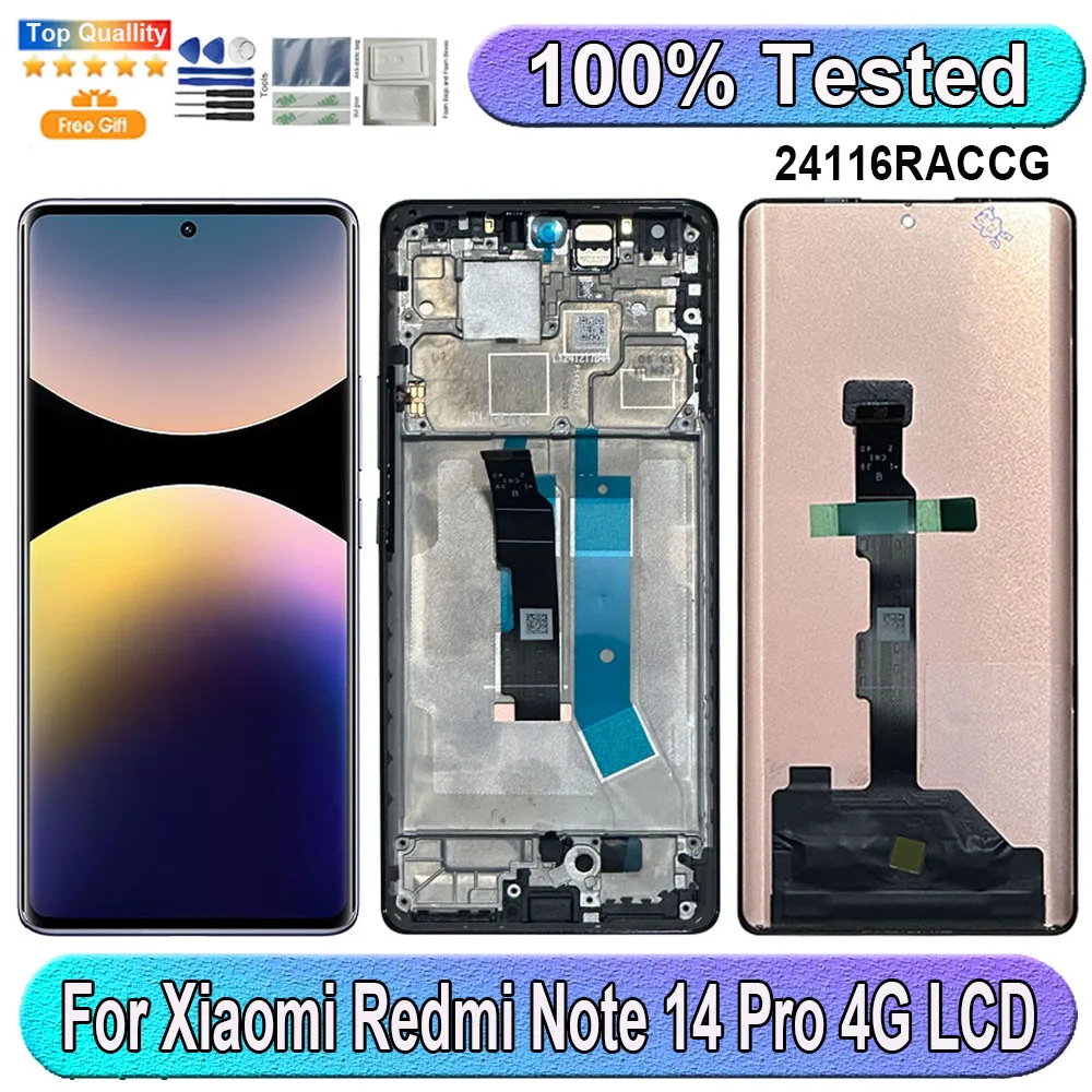 6,67 ''AMOLED для Xiaomi Redmi Note 14 Pro 4G ЖК-экран сенсорная панель дигитайзер запасные части с рамкой 24116RACCG
6,67 ''AMOLED для Xiaomi Redmi Note 14 Pro 4G ЖК-экран сенсорная панель дигитайзер запасные части с рамкой 24116RACCG