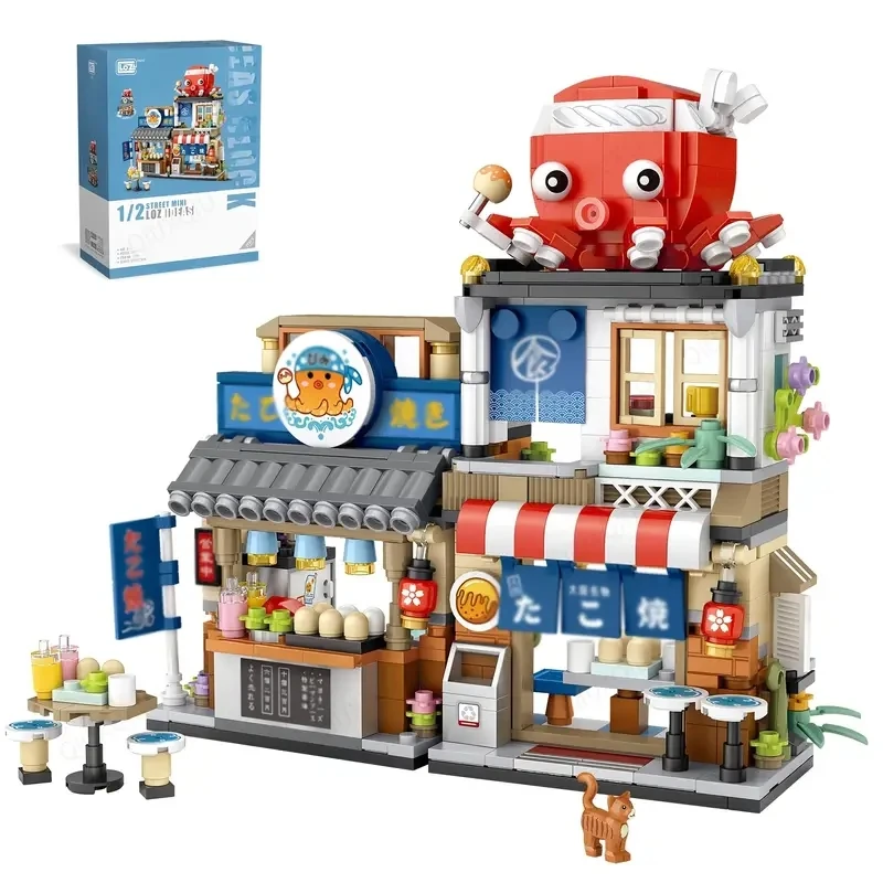 LOZ Japanese Style Cute Street View Octopus Grill Shop Ice Cream Shop Exquisite Mini Building Blocks Educational Toys
LOZ Japanese Style Cute Street View Octopus Grill Shop Ice Cream Shop Exquisite Mini Building Blocks Educational Toys