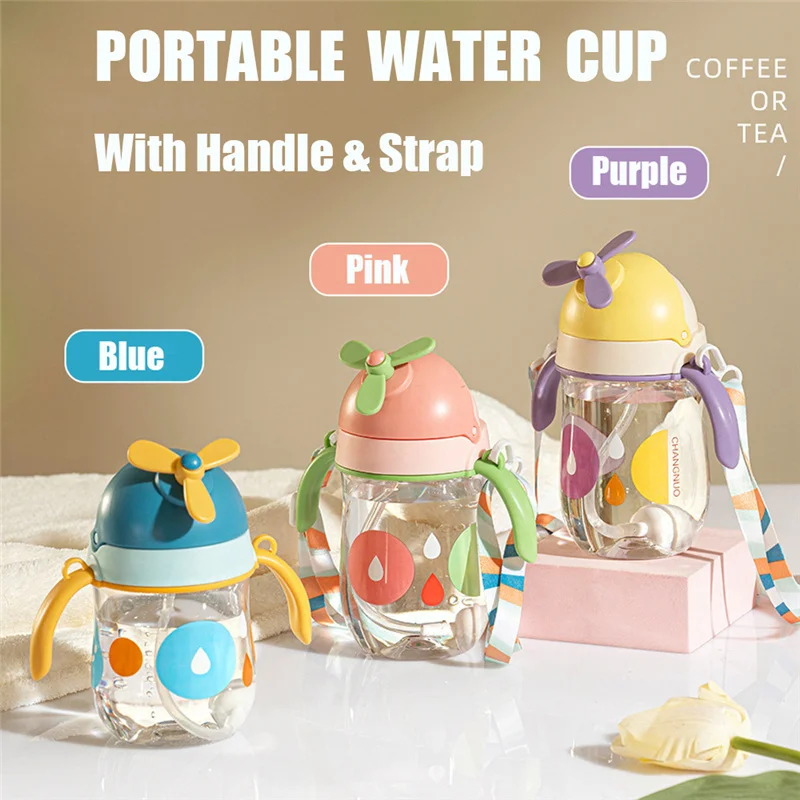 Sippy Cup For Toddler No Spill Cut Windmill Baby Straw Cups 250/350ml Portable Kids Training Cup With Handle and Strap
Sippy Cup For Toddler No Spill Cut Windmill Baby Straw Cups 250/350ml Portable Kids Training Cup With Handle and Strap
