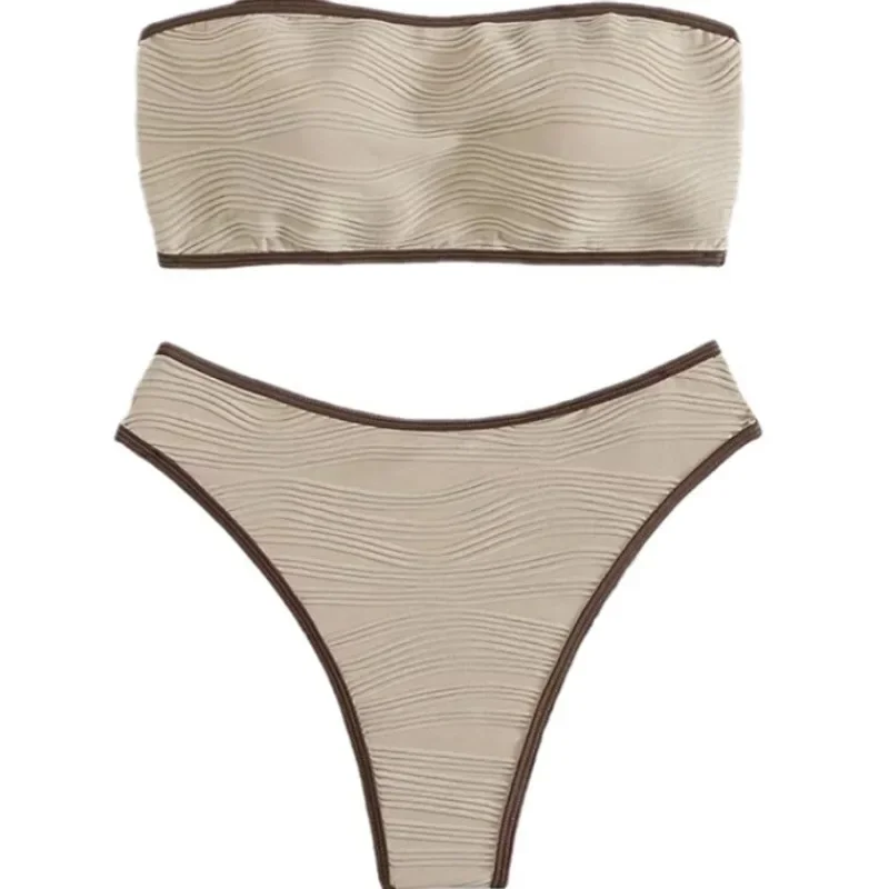 Bandeau Bikini Sexy Women Swimsuit 2025 New Light Brown Black Thong Bikinis Set Swimwear Summer Biquini Bathing Suit Beach Wear
Bandeau Bikini Sexy Women Swimsuit 2025 New Light Brown Black Thong Bikinis Set Swimwear Summer Biquini Bathing Suit Beach Wear