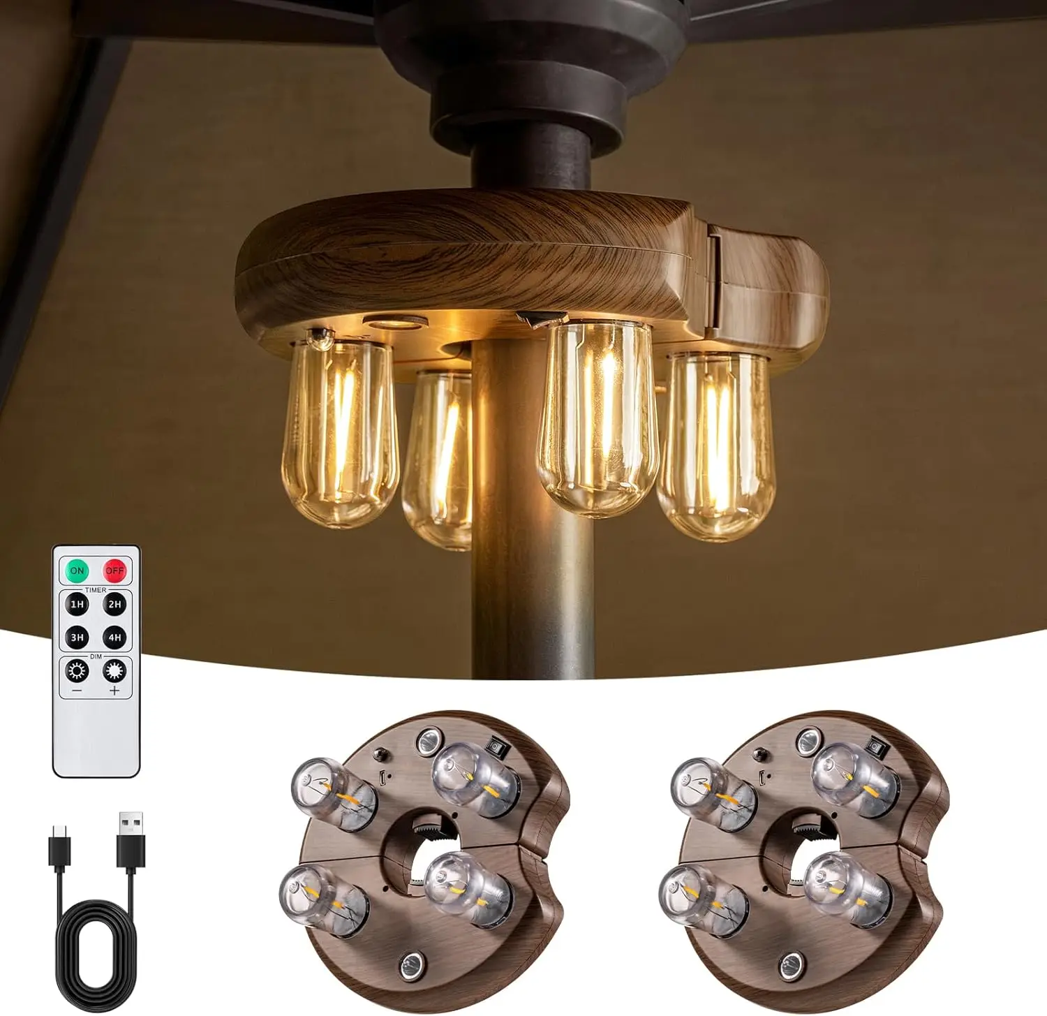 Rechargeable Patio Umbrella Light with Remote, 10 Brightness Levels, 2 Pack
Rechargeable Patio Umbrella Light with Remote, 10 Brightness Levels, 2 Pack