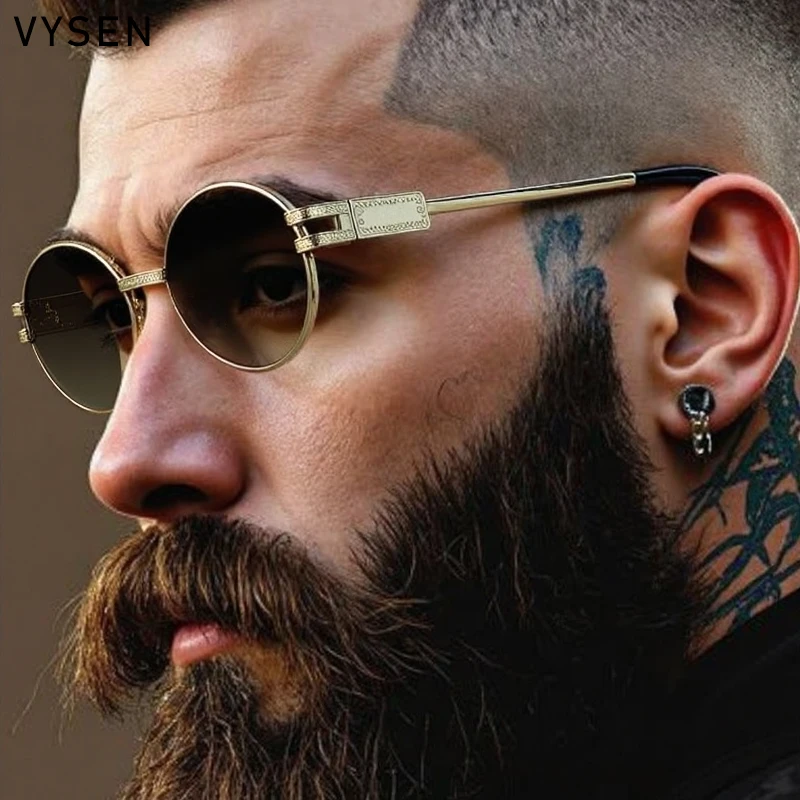 Classic Y2K Punk Oval Sunglasses Men 2025 Luxury Brand Vintage Metal Frame Sun Glasses For Male Outdoor Driving Eyewear UV400
Classic Y2K Punk Oval Sunglasses Men 2025 Luxury Brand Vintage Metal Frame Sun Glasses For Male Outdoor Driving Eyewear UV400