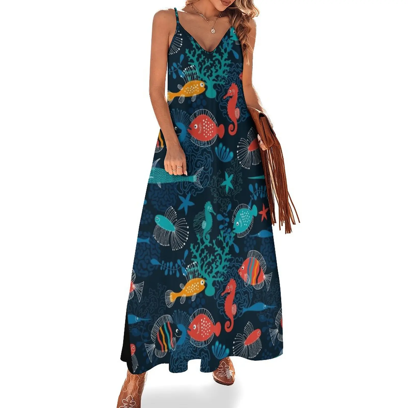 Tropical Fish Under the Sea Sleeveless Long Dress women's evening dresses summer dresses women party dresses Dress
Tropical Fish Under the Sea Sleeveless Long Dress women's evening dresses summer dresses women party dresses Dress