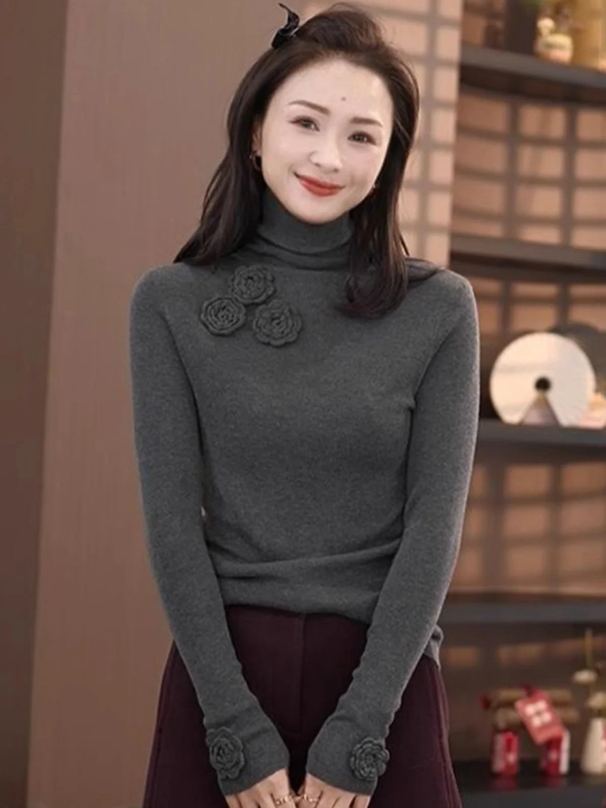 Stunning 3D Flower Knitted Sweater Casual Versatile Fashionable Design Autumn Winter New Style Korean Loose Fit Cotton Long S...
Stunning 3D Flower Knitted Sweater Casual Versatile Fashionable Design Autumn Winter New Style Korean Loose Fit Cotton Long S...